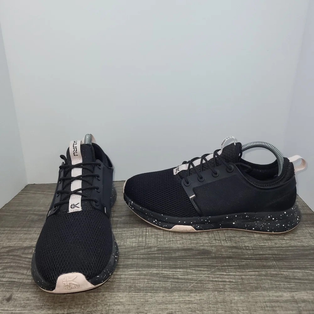 Kuru Atom Womens Size 9 Wide  Jet Black  Lilac pink Running Training Shoes